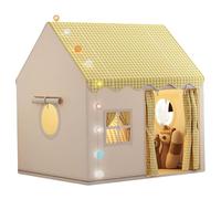 Kids Tent Indoor with Light, 47x41x50 Inch Breathable Play Tent with Door Window, Removable Metal Support Kids Playhouse for 3-4 Person, Play Tents