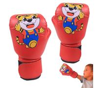 Kids Thai Gloves, PU Leather Cartoon Pattern Junior Breathable Mitt, Training Sparring Gloves For Punch Bag Speed Ball Pads Punching Workout, For Punching Bag, Kickboxing,