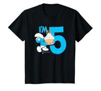 Kids The Smurfs Birthday I'm 5 T-Shirt