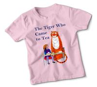 Kids The Tiger Who Came to Tea World Book Day T-Shirts Tee Costume Outfits Apparel #WBD 3-4 Years Light Pink