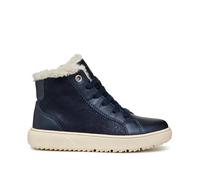 Kids' Theleven High Top Trainers with Faux Fur Lining Navy Blue