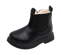 Kids' Thermal Lined Chelsea Ankle Boots With Inner Zip & Grooved Lug Sole | Independent Side-Zip Entry, Thermal Insulated Ankle Collar, Slip-Resistant Wet Weather Traction, Roomy Protective Toe Box