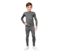 Kids Thermal Long Johns Full Sleeve Top & Bottom Trouser Underwear (GREY SET 6-8)