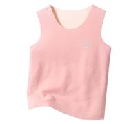 Kids' Thermal Tank Top, Warm Sleeveless Undershirt for Boys & Girls, Soft Layering Base Layer, Fall Winter Vest for Baby & Teen (Pink, 3-4 Years)