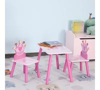 Kids Three-Piece Table and Chairs Set Pink