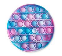 Kids Tie Dye Push It Popper Bubble Fidget Toys (Pink Light Blue - Circle)