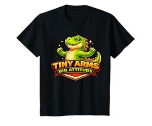 Kids Tiny Arms Big Attitude Funny T-Rex Dinosaur Kids T-Shirt