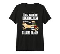 Kids Tiny Dinosaur Read Books & Pet My Bearded Dragon Lover Premium T-Shirt