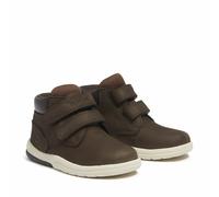 Kids Toddle Tracks Mid Hook & Loop Leather Ankle Boots Brown