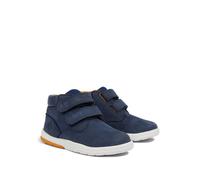 Kids Toddle Tracks Mid Hook & Loop Leather Ankle Boots Dark Blue