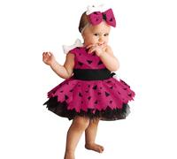 Kids Toddler Baby Girl Flintstone Costume with Headband Boy Bam Bam Historical Stone Age Cavegirl Caveman Cosplay Halloween Outfit for Infant Baby and Little Girls