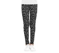 Kids Toddler Baby Girls Halloween Leggings Pumpkin Spider Net Print Leggings Long Pants Bottom Stretch Yoga Trousers, Spider Web, 6-8 Years
