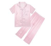 Kids Toddler Baby Girls Spring Summer Cartoon Print Short Sleeve Long Pants Sleepwear Outfits Pajamas Clothes Baby Girl 6 Month Fleece Glee Pajamas 4t Girls Summer Pink
