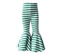Kids Toddler Baby Girls Spring Summer Striped Flared Trousers Legging Clothes Cat Leggings for Cats (Green, 4-5 Years)