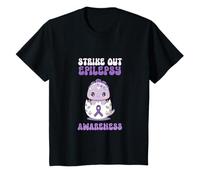 Kids Toddler Epilepsy Shirt - Strike Out Eplilepsy T-Shirt