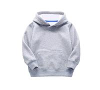 Kids Toddler Hoodies Boys Girls Fleece Long Sleeve Hooded Black Warm Sweatshirt Pullover T-Shirt Fall Outfits Preppy Clothes New Casual Fashion Jumper Top for Teen Girls (Grey, 4-5 Years)