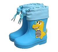 Kids Toddler Rain Boots, Lightweight, Easy to Clean Soft Comfortable and Light Weight Wool Lining Glitter Rain Boot Blue