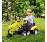 Kids Toddler Ride-on Toy Pedal Digger Pretend Play Construction Car with Horn