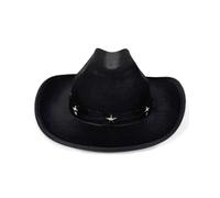 Kids Toddler Western Cowboy Hat Wide Brim Adjustable String Star Hat | wide curved brim design,metallic star band decor,adjustable drawstring chin cord,toddler kids fit,western cowboy style