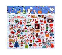 Kids Toddlers 3D Puffy Stickers Party Bag Fillers Boys Girls Teachers as Reward Craft Scrapbooking Trucks Airplane Fire Truck Dinausors Christmas Santa Excavators Waterproof Stickers (Christmas)