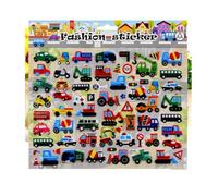 Kids Toddlers 3D Puffy Stickers Party Bag Fillers Boys Girls Teachers as Reward Craft Scrapbooking Trucks Airplane Fire Truck Dinausors Christmas Santa Excavators Waterproof Stickers (Excavators)