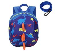Kids Toddlers Dinosaur Backpack with Anti-Lost Safety Leash Harness Strap, Children Dragon Backpack Rucksack School Bag for Boys Girls (XKL-B)