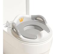 Kids Toilet Seat with Handle - Non-Slip Potty Trainer | 37 x 34 x 10 cm Potty Training Seat for Kids | Anti Stick Detachable Toilet Trainer and Accessories for Home, Travelling, Camping, Bathroom