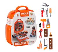 Kids Tool Box - 3.86 Inches Mini Workshop, Play Organizer, Educational Toy Set With Handy Case | Play Kit For Home School Travel Encouraging Role Boosting Creativity Promoting Dexterity Strengthening