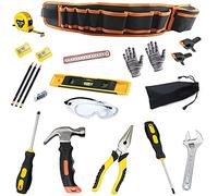 Kids Tool Set, Portable Kids Tool Bag, Real Metal Hand Tools, Real Tools for Professional DIY and Woodworking (21pcs)