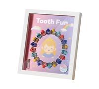 Kids Tooth Storage Planner Polystyrene Display Case for Lost Teeth Collection and Photo Relics Kids Primary Tooth Artifact Planner
