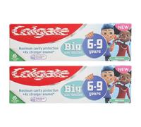 Kids Toothpaste Twin Pack 6-9 Years - Mild Mint Flavour - Colour-Changing Formula for Fun Brushing - Maximum Cavity Protection - 2 × Stronger Enamel - Fluoride Toothpaste for Children