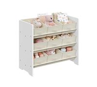 Kids Toy Organiser with 9 Boxes, Cloud White