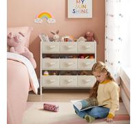 Kids Toy Storage and Bookshelf with Wheels and Shelves SONGMICS White One Size