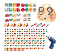 Kids Toy Tool Box - Educational Assembly Construction Set, Electric Drill Screwdriver Kit | montesori Building Toolbox for Children Ages 3-12 for Creative Learning Play