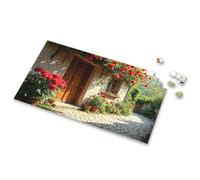 Kids Toys For Girls A Charming House With Vibrant Red Flowers Adorning Its Exterior Picture Puzzle Puzzle Puzzles 500 Pieces For Adults(500PCS)