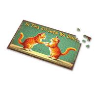 Kids Toys For Girls Two Cats Dancing In The Kitchen. Picture Puzzle Puzzle Books For Adults Easter Gifts For Toddlers(300PCS)