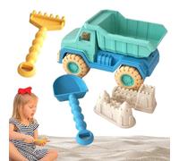 Kids Toys - Large ABS Truck Castle Molds, Shovel, Rake, Creative Play On The Beach | Outdoor Sandbox, Family Holiday, , Thu