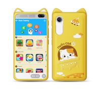 Kids Toys Phone 3.97" Touchscreen Learning Phone Puzzle Games Christmas Birthday Gifts for Kids, Toddler Toys for Girls Age 3 4 5 6 7 8 9 10 Years Old(Yellow)