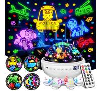 Kids Toys Puppy Projector,Night Light Projector with 30-White Noise Machine for Sleeping,31 Colors + 4 Films Sensory Toys for Girls Gifts&Boys Gifts,Remote+Time+360°Rotate for Girls&Boy Toys Age 3-12