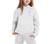 Kids Tracksuit Full Set for Boys Girls 2 Piece Bow Print Oversized Outfit Long Sleeve Hoodie Sweatshirts and Loose Sweatpants Bottom Jogging Pants with Pockets Girls Boys Sweatsuit Y2K Activewear