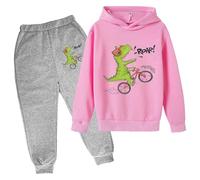Kids Tracksuit Full Set Hoodie and Loose Sweatpants Bottom Boys Girls Outwear Zip Sports Jogging Sweat Jacket Pants Suit Outfits Hoodies Trousers 2Pc for Childrens Dark Gray