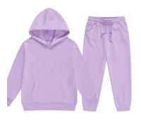 Kids Tracksuit Full Set Long Sleeve Hooded Sweatshirt and Sweatpants Jogging Set Track Suit Hoodie Joggers Sets 2 Piece Outfits Sweatsuits for Boys Girls UK 2-13 Years