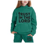 Kids Tracksuit Full Set UK Casual Sweat Jacket Pants Outfits Fashion Letter Print Jogging Bottom Track Suit 2 Piece Sweatsuits Sport Streetwear Age 5-14 Years Green