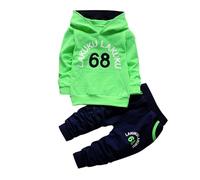 Kids Tracksuit - Spring And Autumn Winter Numbers 68 Printed Children'S Spring And Autumn Casual Fashion Baby 0 5 Years Old Hoodie Long Sleeve Children (Green 6-12 Months)