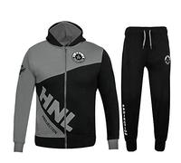 KIDS TRACKSUIT UNISEX BOYS/GIRLS BOTTOM TOP JOGGING SUITS HOODIE ZIP UP JACKET TOP BOTTOMS CONTRAST PANEL HOODIE BOYS GIRLS SPORTS UNISEX SIZES 5 6 7 8 9 10 11 12 13 (7-8 Years, Black Steal Grey)