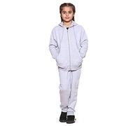 Kids Tracksuits Boys Tracksuit, Hoodies Plain Army Commando Print Tracksuit Hoodie with Jogger Sweatpants Sports Activewear Set Girls Boys Children Age 5-13 Years (H Grey Zipper Suit, 4-5 Years)