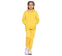 Kids Tracksuits Boys Tracksuit, Hoodies Plain Army Commando Print Tracksuit Hoodie with Jogger Sweatpants Sports Activewear Set Girls Boys Children Age 5-13 Years (Yellow Zipper Suit, 4-5 Years)