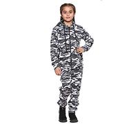 Kids Tracksuits Boys Tracksuit, Plain Army Commando Print Tracksuit Hoodie with Jogger Sweatpants Sports Activewear Set Girls Boys Children Age 5-13 Years (Commando Print-1 Zipper Suit, 5-6 Years)