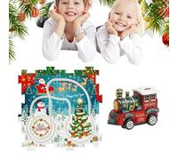 Kids Train, Christmas Game Locomotive Model, Puzzle Tracks Car Toys for Kids, for Ages 3-6 Boys Toddler Children Friends Educational Learning Locomotive Birthday