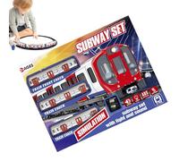Kids Train - Retro Trains Model Track, Interactive Subway Layout, Light And Sound Features, Vehicle Playset, Realistic Electric Retros, Fun Role-Playing Activity | For Boys Girls Age 4 5 6 7 8 9 1